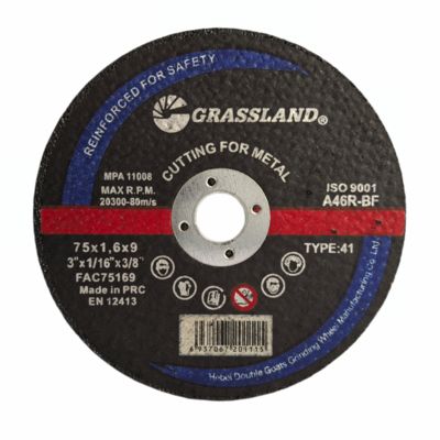 Металлические шлифовальные диски 3 дюйма для прямых и чистых резов 75 мм x 1,6 мм x 9 мм сплошной диск износостойкий абразивный материал из оксида алюминия 80 м/с