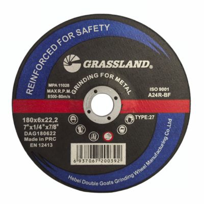 Металлические шлифовальные круги 7" x 1/4" x 7/8" с абразивом из монокристаллического плавленого оксида алюминия для быстрой и чистой резки