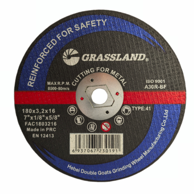 Шлифовальные диски GRASSLAND 7 дюймов Inox с моно-кристаллическим плавленым оксидом алюминия 180 мм X 3,2 мм X 16 мм
